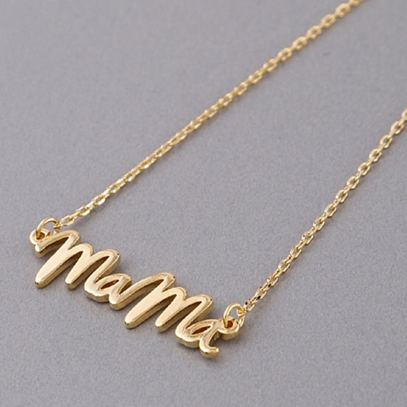 GOLD DAINTY ADJUSTABLE LENGTH “MAMA” NECKLACE - Picture 2 of 4